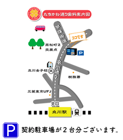 たちかわ通り歯科医院地図